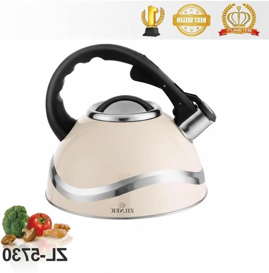Theeketel Fluitketel Waterketel Fornuis Snel Water Koken Extra Brede Bodem 3 Liter Inhoud