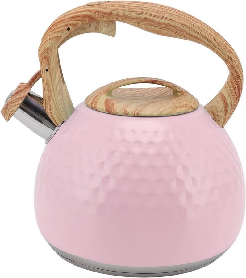 Theeketel Fluitend Waterketel Theepot Thee Zetten 304 Roestvrij Staal 3 Liter Roze
