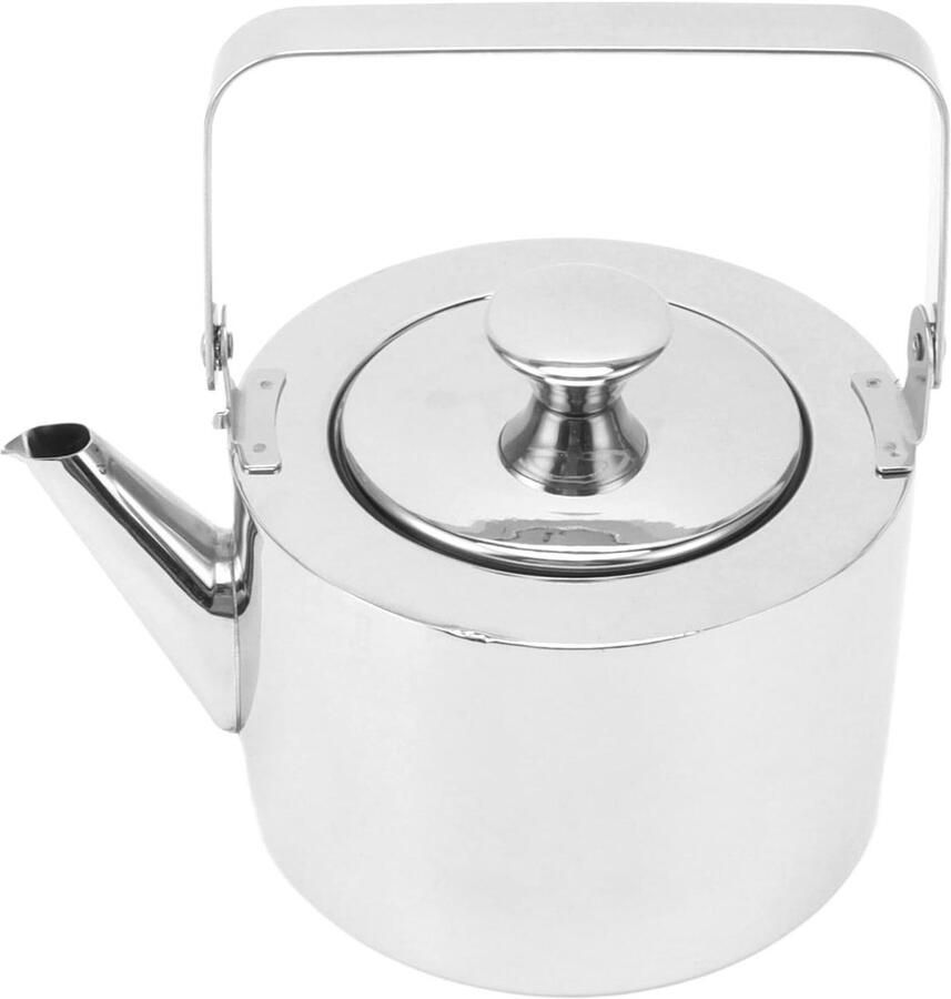 Theeketel met Zeef Waterkoker Theepot Thee Zetten Ingebouwde Zeef 15L Zilver