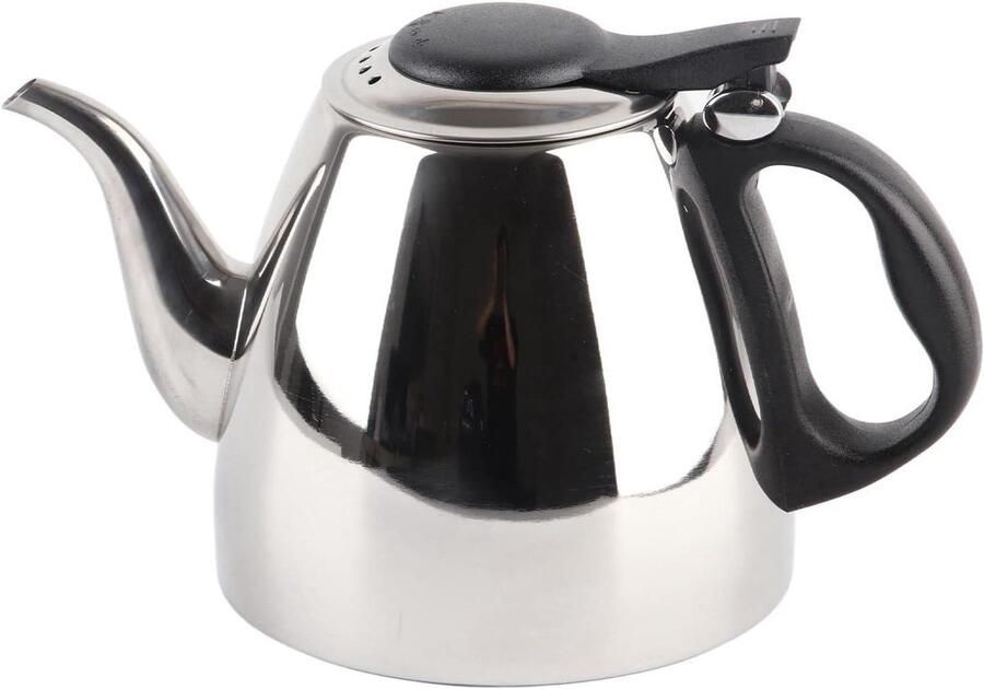 Theeketel Roestvrij Staal Theepot Hittebestendig Koken Water Versterkt Ontwerp 1.2 Liter Zilver