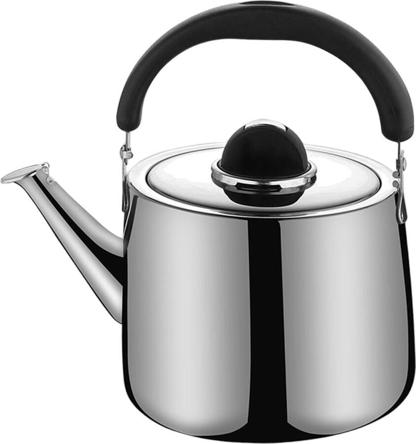 Theeketel Roestvrij Staal Waterkoker Fornuis Thee Zetten Luid Fluitsignaal 2 Liter Zilver