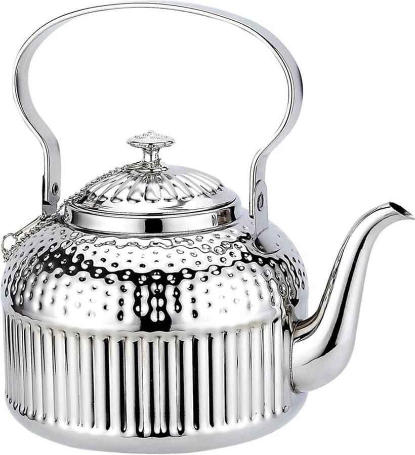 Theeketel RVS Kookplaat Waterketel Water Koken Met Zetgroep 1.2L Goud