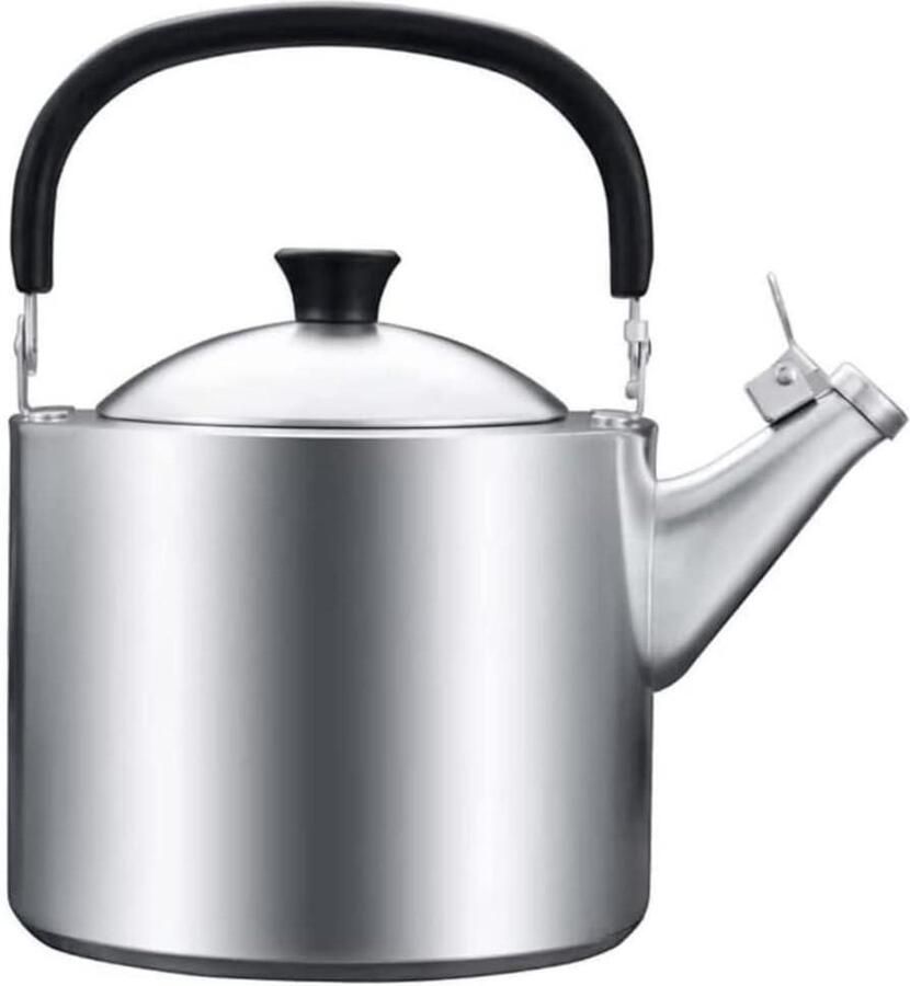 Theeketel RVS Waterkoker Fluitketel Koffie Thee Zetten Anti-brand Handvat 3.5 Liter Zilver