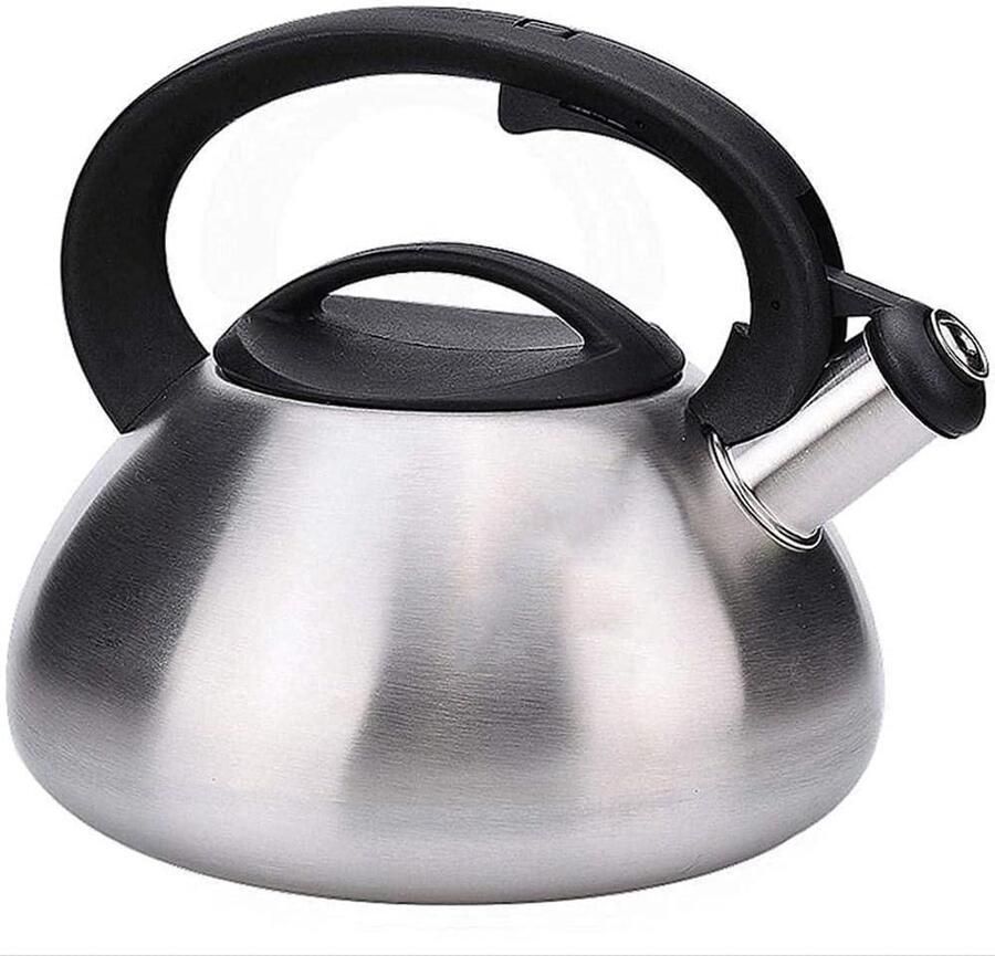 Theeketel RVS Waterkoker Fluitketel Water Koken Luid Fluit Signaal 3L Zilver
