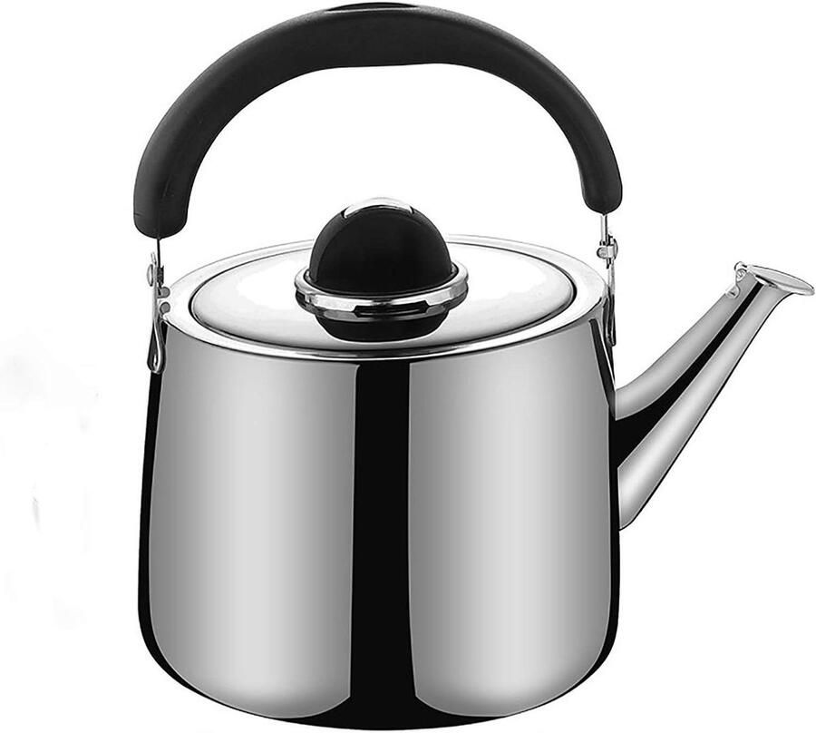 Theeketel RVS Waterkoker Theepot Koken Water Luid Fluitje 3 Liter Roze