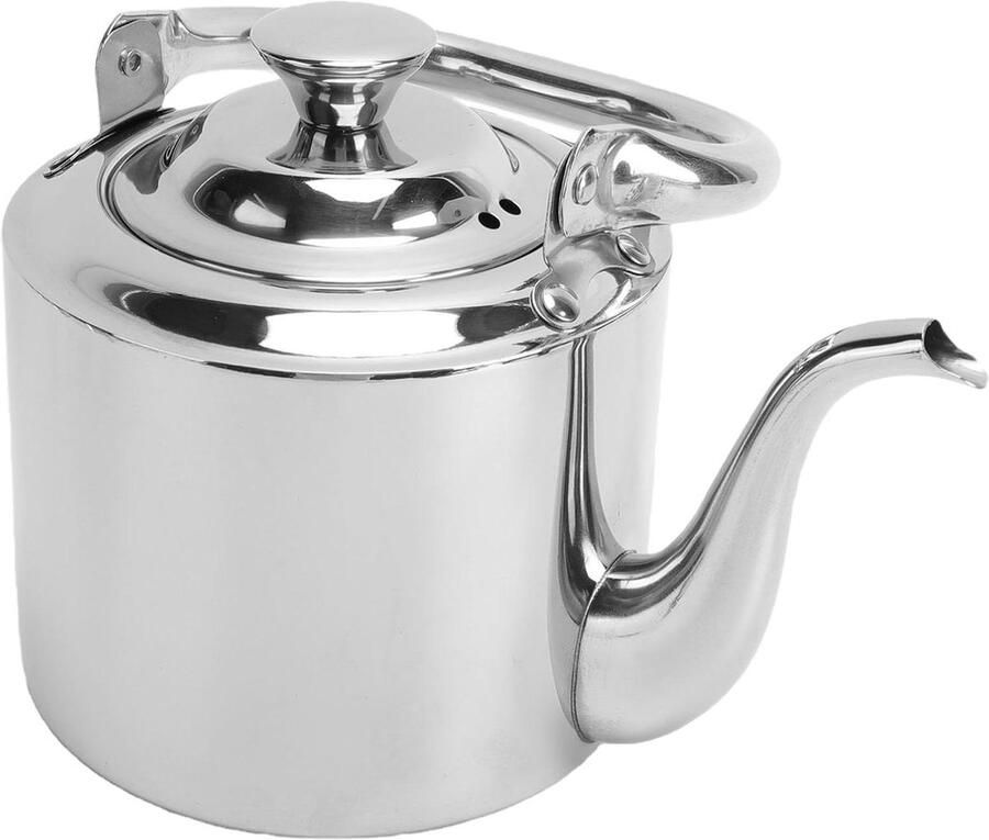 Theeketel RVS Waterkoker Theepot Thee Zetten Met Verwijderbare Zetgroep 1.5L Zilver