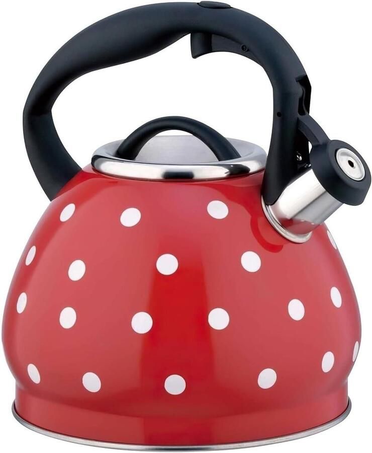 Theeketel Stippen Waterkoker Fluitend Koffie en Thee Cool Touch Handvat Ruime Capaciteit Gekleurd