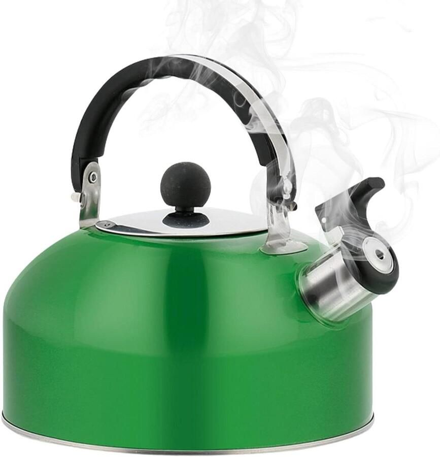 Theeketel Waterkoker fluitketel Water koken Praktische fluitfunctie 18 liter Lichtgroen