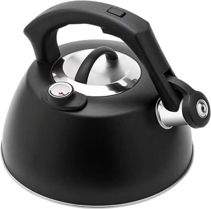 Theeketel Waterkoker Thee Zetten Luid Fluitgeluid 2.5L Capaciteit Zwart