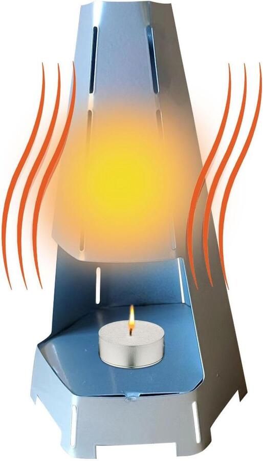 Theelicht Oven Kaars Heater Decoratieve Warmte Winddicht Ontwerp 22.8 x 15.9 x 12.9 cm