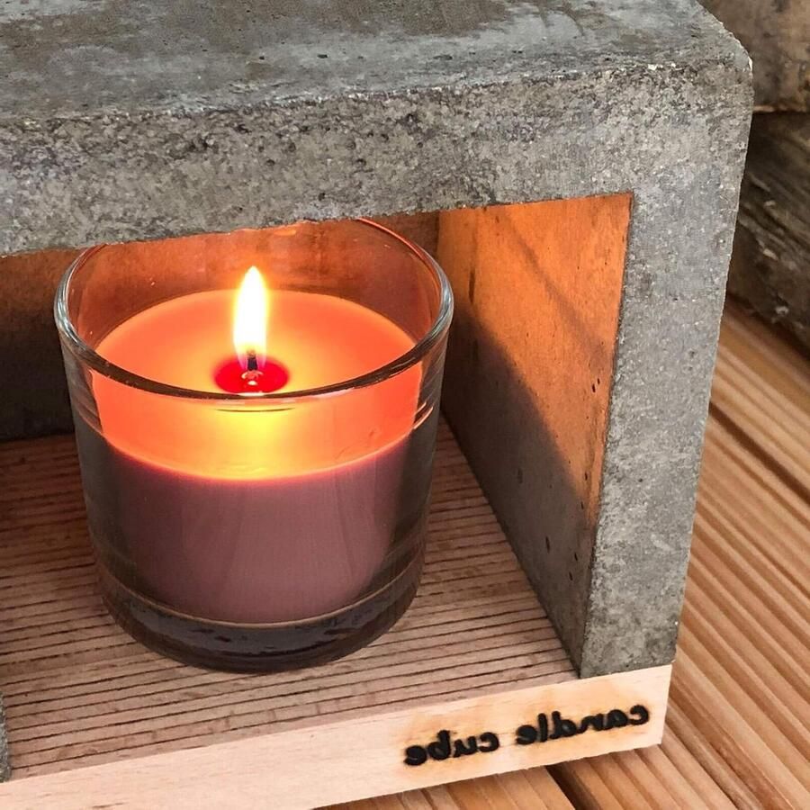 Theelicht Oven Kaarsenhouder Verwarming Gezellige Sfeer Creëren Handgemaakt Vuurvast Beton 14 x 14 x 14 cm
