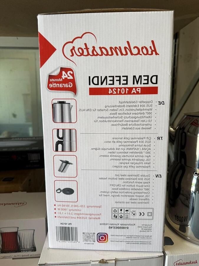 Theemachine Theekoker Waterketel Thee Zetten Automatische Sluiting 3 Liter Chroom