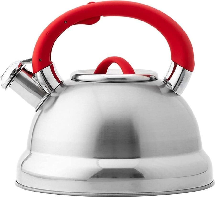 Theepot 3 liter Waterkoker fluitketel Koken en verwarmen Zachte siliconen handgreep 3 liter capaciteit