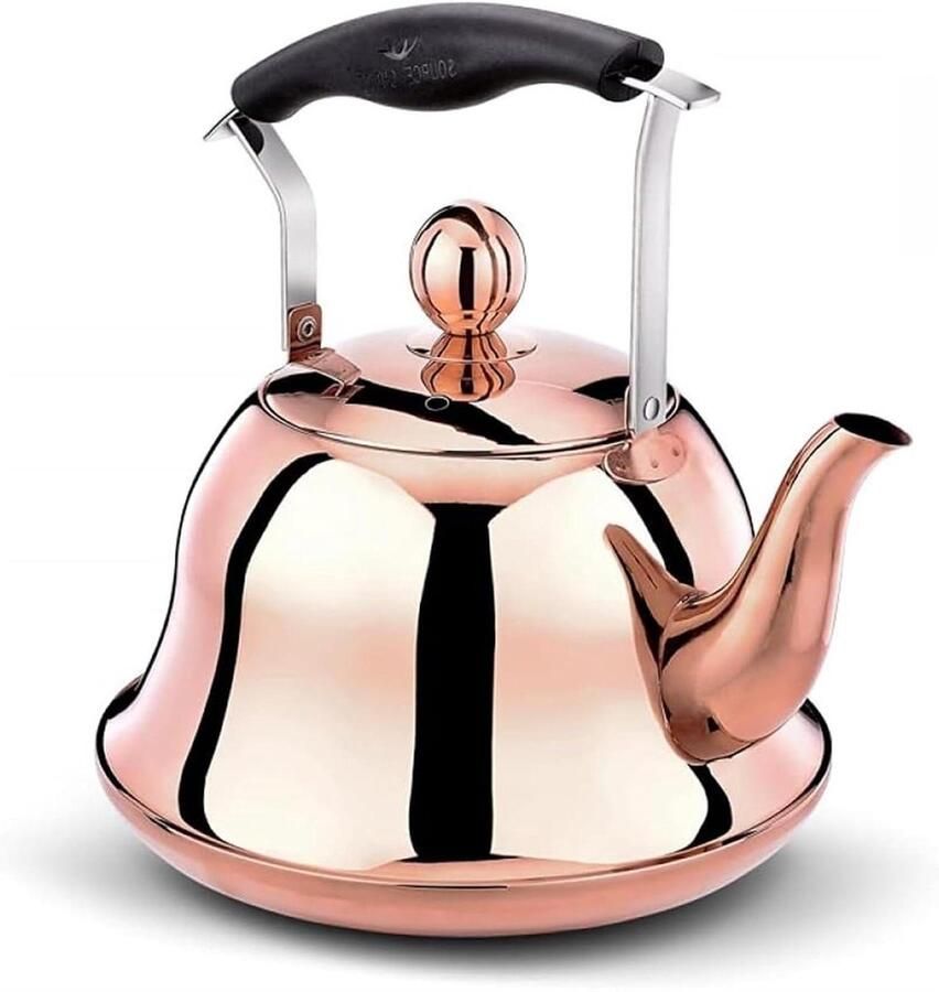 Theepot Fluitketel Waterkoker Dranken Bereiden Ergonomisch Handvat 2 Liter Rosé Goud