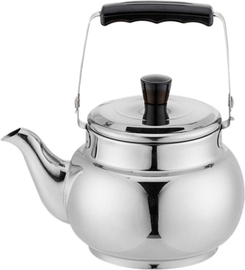 Theepot Kookketel Waterketel Fornuis Thee Koffie Zetten Opvouwbare Handgreep 1.5L Blauw Zilver
