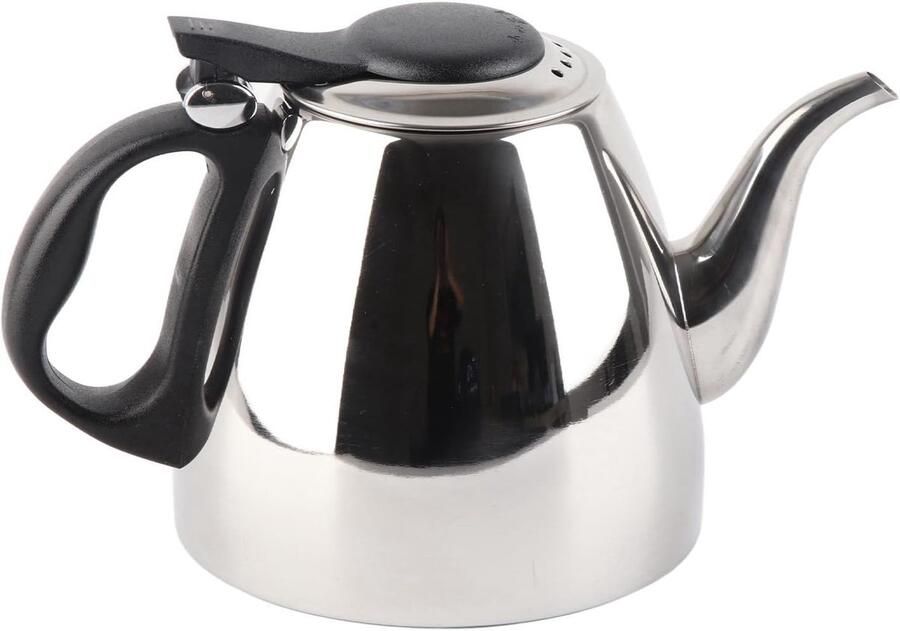 Theepot Kookplaat Waterketel RVS Thee Zetten Universele Bodem 12 Liter Zilver