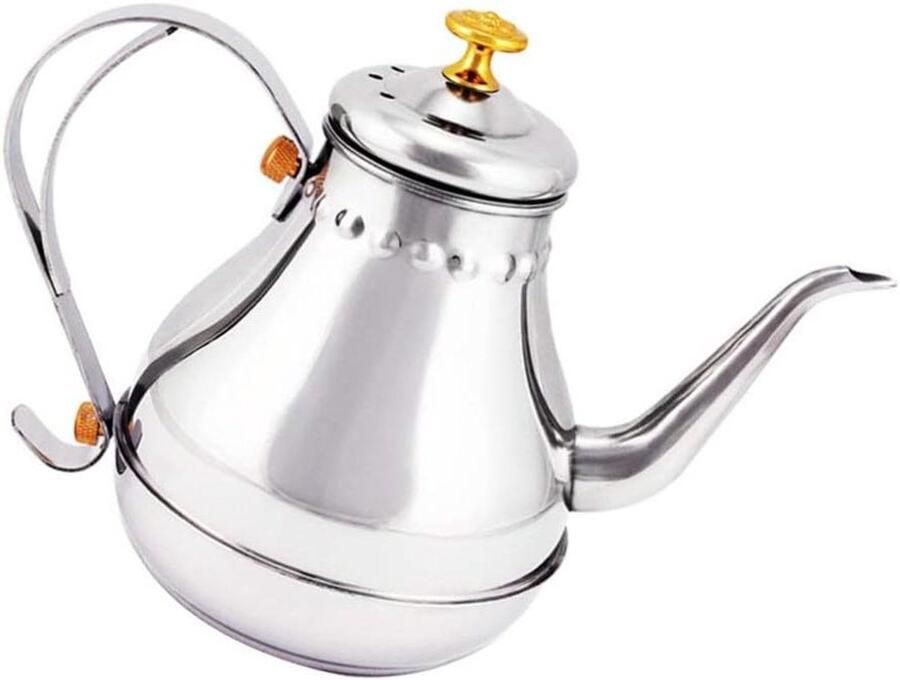 Theepot Kookplaat Waterkoker Fornuis Thee Zetten Verdikt Roestvrij Staal 18 Liter Zilver