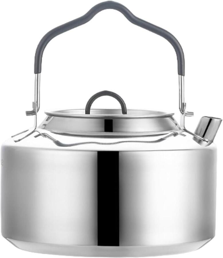 Theepot Roestvrij Staal Waterkoker Theepot Water Koken Hittebestendig Handvat 12 Liter Zwart