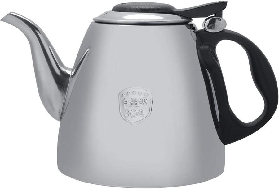Theepot voor fornuis Waterkoker RVS Snel water koken Geschikt voor alle fornuizen 15 Liter Zilver