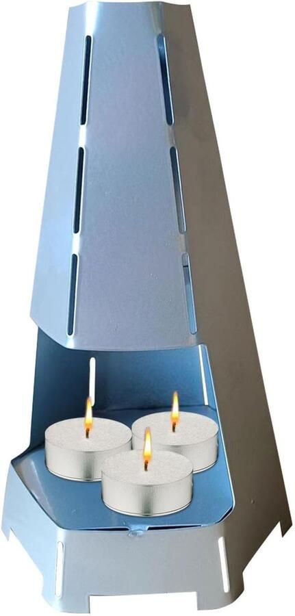 Theepot Warmer Theelicht Oven Sfeer Verwarmen Open Haard Effect 19x12x12 cm Metaal