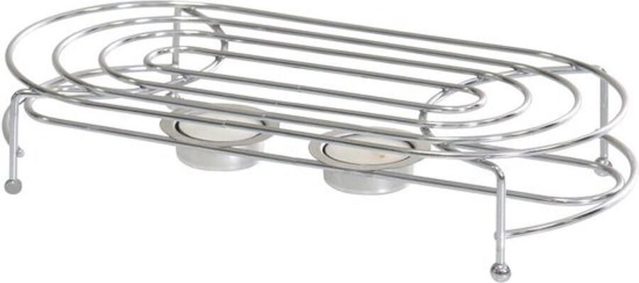 Theepot Warmer Theewarmer Warmhoudplaat Dranken Warm Houden Dubbele Theelichthouder 28.5 cm Zilver