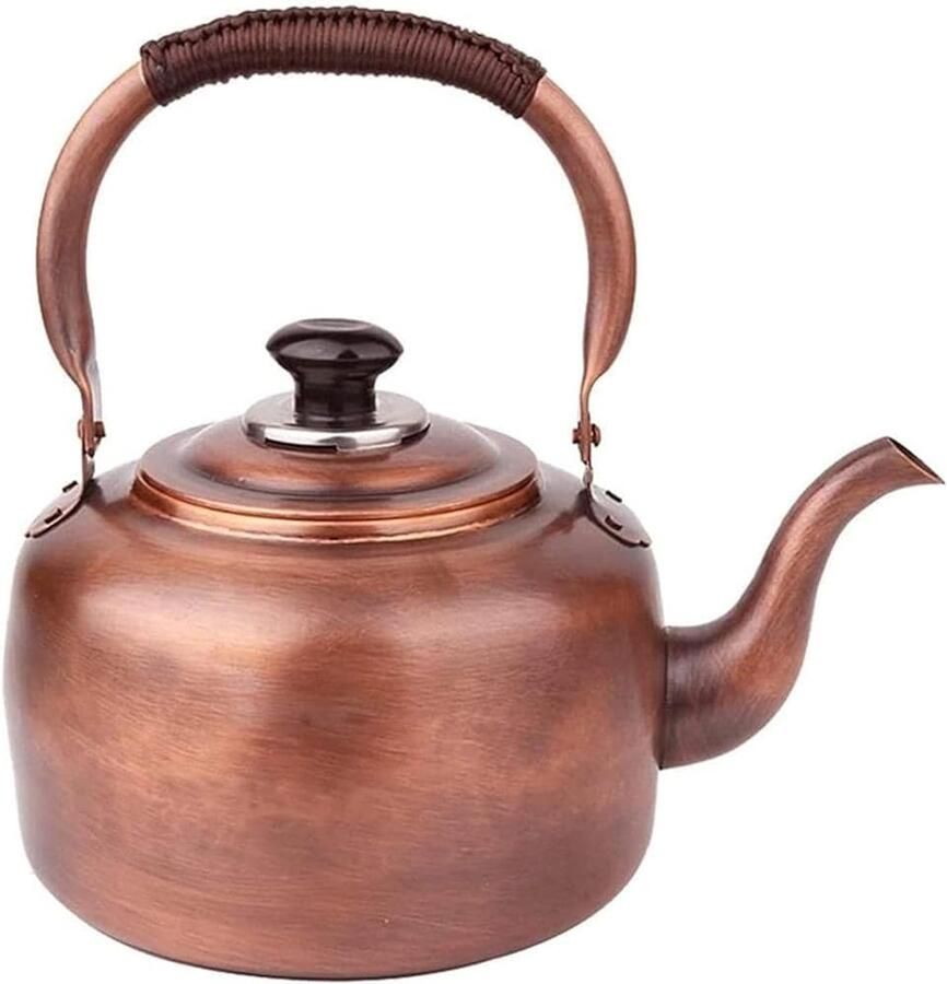 Theepot Waterkoker Ketel Fluitketel Water Koken Koperen Snelkoker 3L 5L 7L Koperkleurig