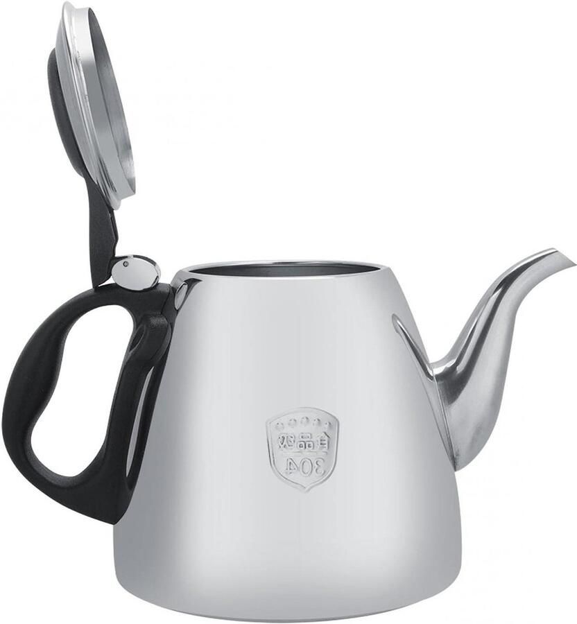 Theepot Waterkoker Koffie Pot Water Koken Verdikte Bodem 1.5 Liter Zilver