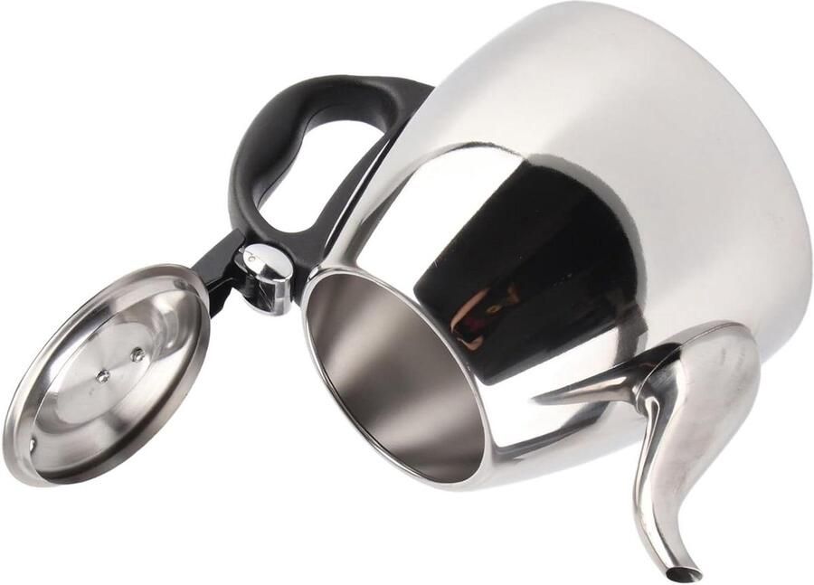 Theepot Waterkoker Kookketel Water Verwarmen Verdikte Basis 1.5 Liter Zilver