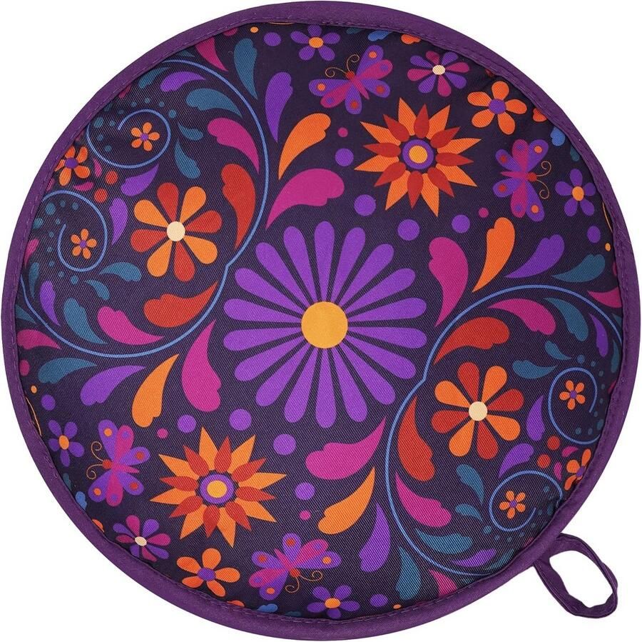 Tortilla Warmer Brood Houder Warme Tortilla's Thermisch Geïsoleerd 30 cm Bloemen Design
