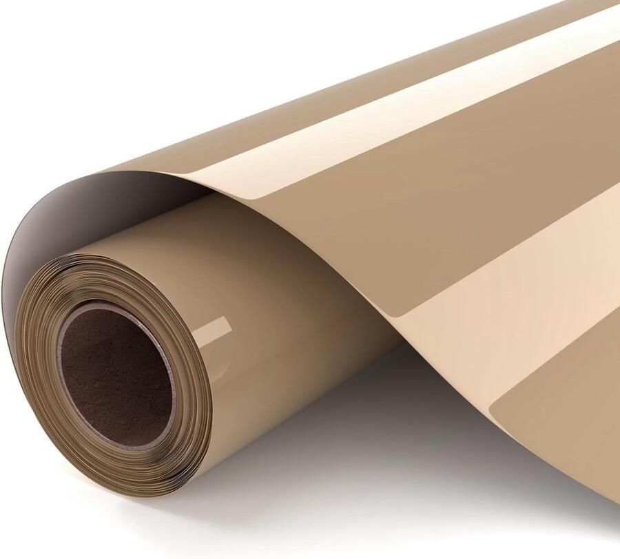 Thermisch Vinyl voor Stof in Licht Khaki 30.5 x 182 cm Geschikt voor Cricut en andere Snijmachines Perfect voor Creatieve Projecten