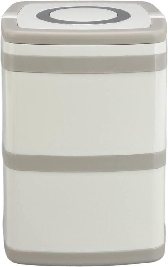 Thermische Lunchbox Bento Container Warme Maaltijden Verbeterde Afdichting 1.8L Abrikoos Wit