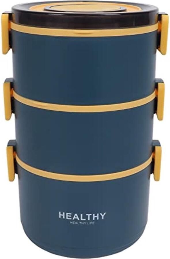 Thermische lunchbox Drie lagen Lekvrije vacuümgeïsoleerde lunchcontainer
