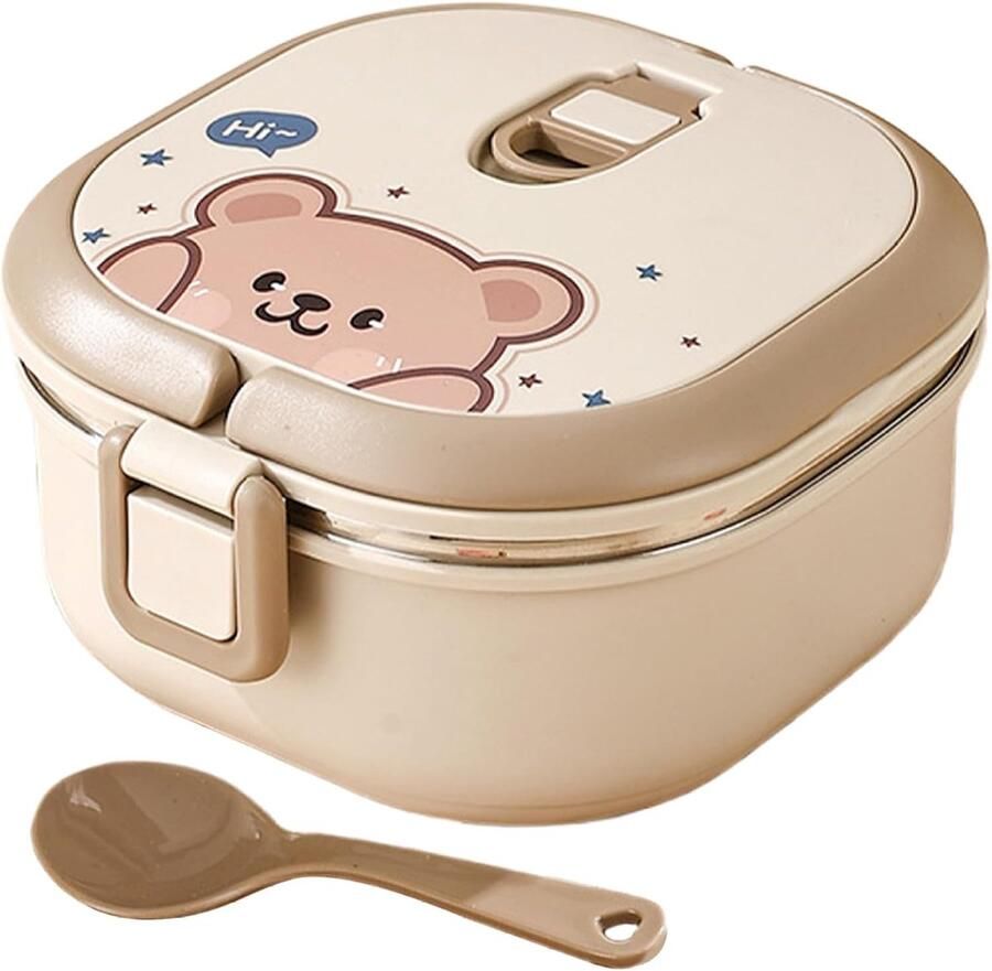 Thermische Lunchbox Geïsoleerde Container Warme Maaltijden Onderweg Lekvrij Ontwerp 700ml Capaciteit Blauw en Wit