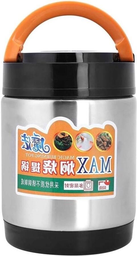 Thermische lunchbox Voedselcontainer om warm te houden Maaltijden meenemen Vacuüm roestvrij staal 1800 ML Standaard
