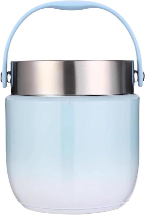 Thermische Voedselcontainer Maaltijdhouder Warme maaltijden meenemen Luchtdicht warmtebehoud 1200 ml Blauw