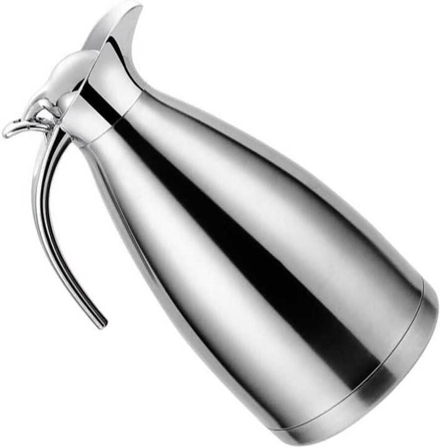 Thermische Waterkoker Isolatie Pot Dranken Warm Houden Antislip Bodem 25 cm Hoog Zilver