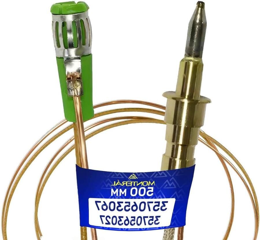 Thermo-element Aansluitkabel Kookplaat Reparatie Magnetische Aansluiting 500 mm Lengte Goudkleurig