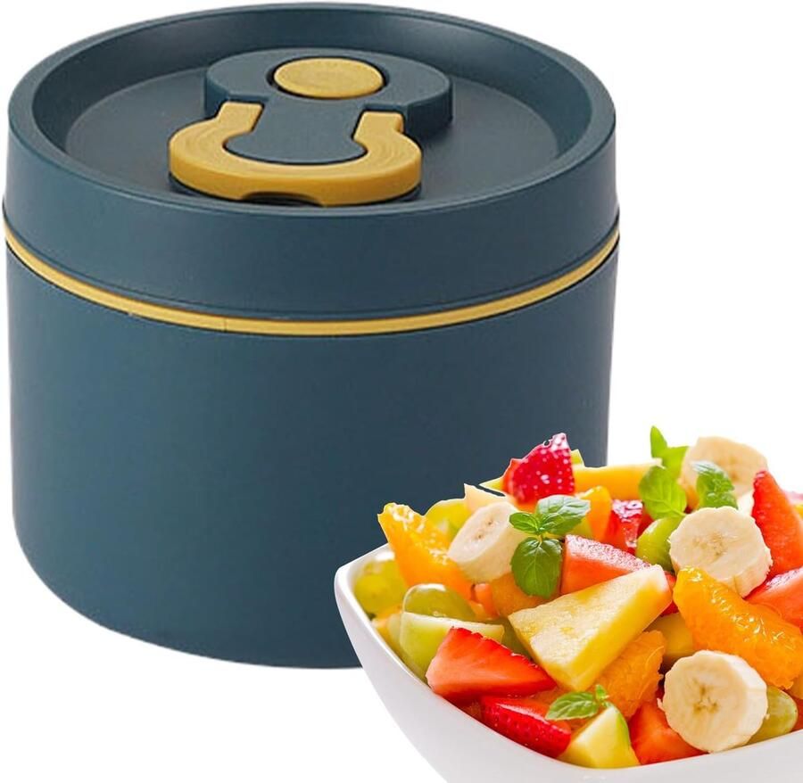 Thermo Food Container Isolatie Lunchbox Warm Eten Lekvrij Ontwerp 650 ml Blauw