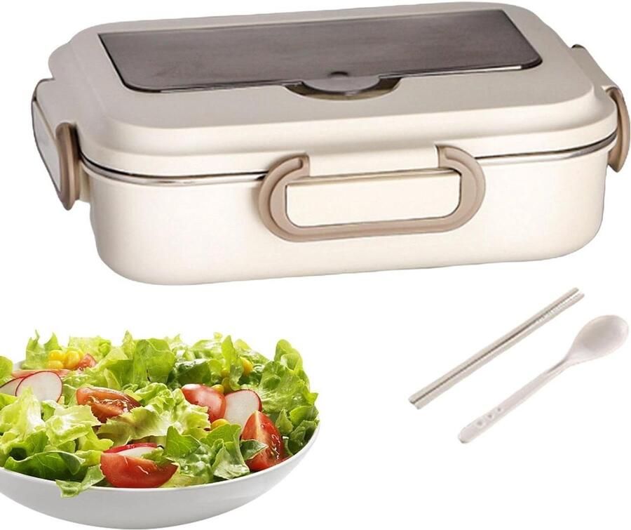 Thermo lunchbox Koeltas maaltijd Warme maaltijden meenemen Lekvrij ontwerp 15 liter Wit