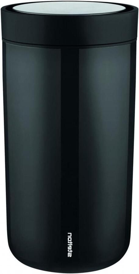 Thermo Reismok Dubbelwandige Mok Onderweg Drinken Past onder machine 200 ml Zwart