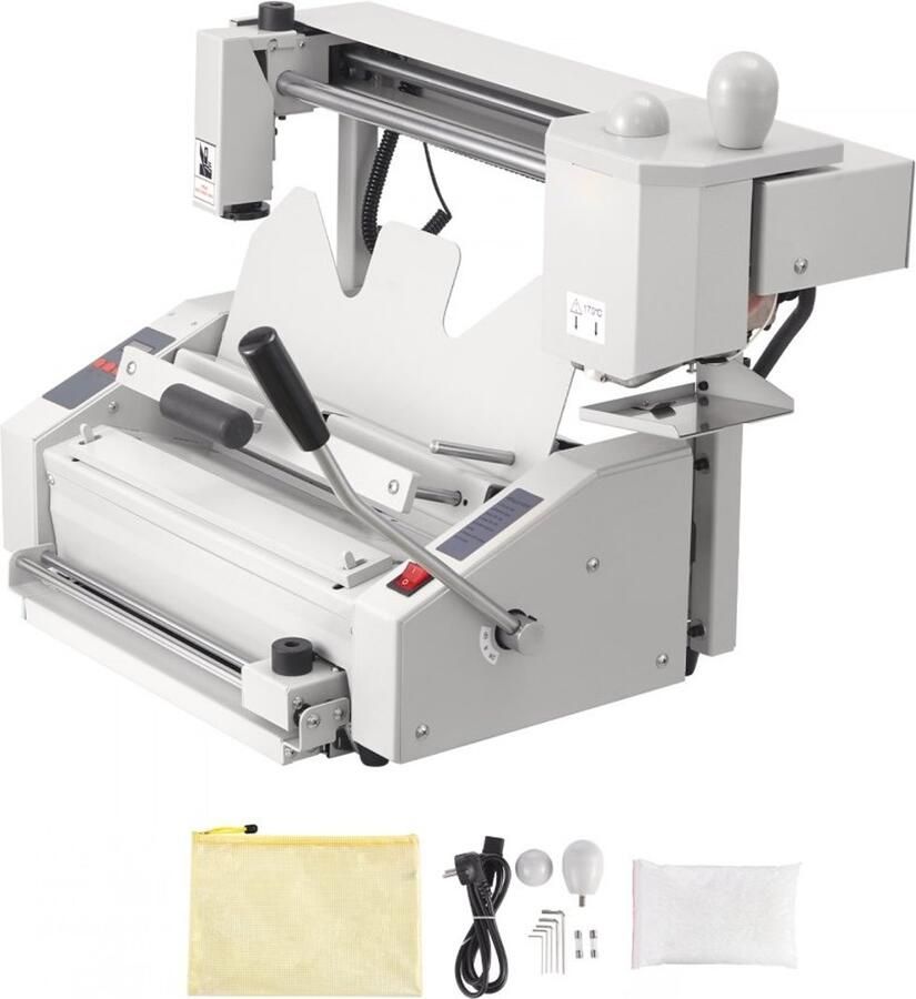 Thermobindmachine Thermische Boekbinder Hotmelt Capaciteit 400 vellen Binddikte 5 cm A3 (korte zijde) A4 A5 Met Snijmachine