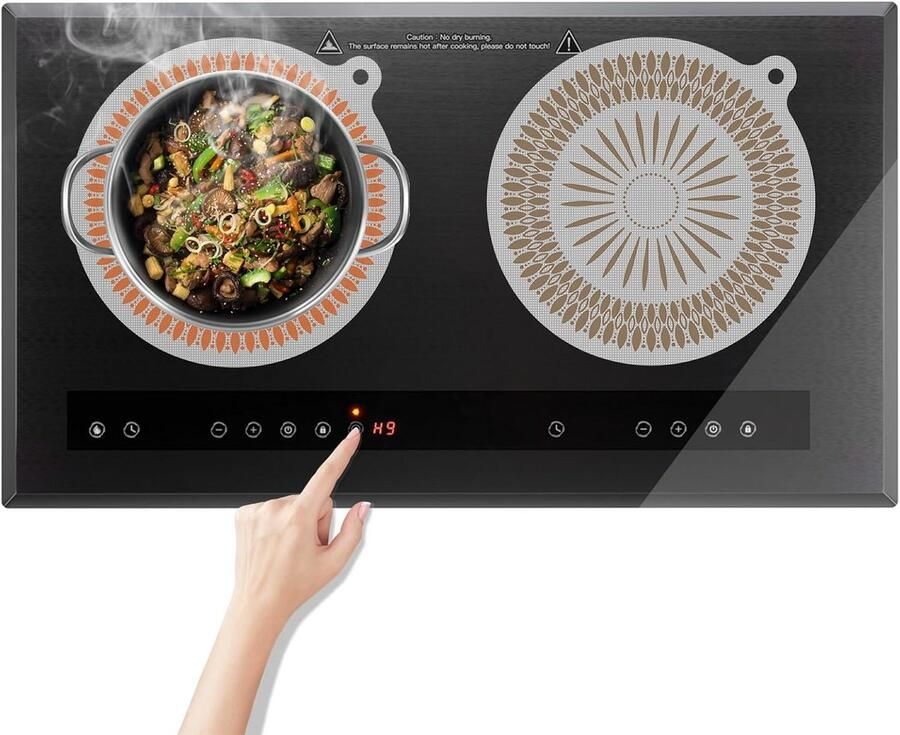 Thermochrome inductiekookplaat-beschermmat Magnetische kookplaatbescherming voor inductiekookplaat (lichtwit)