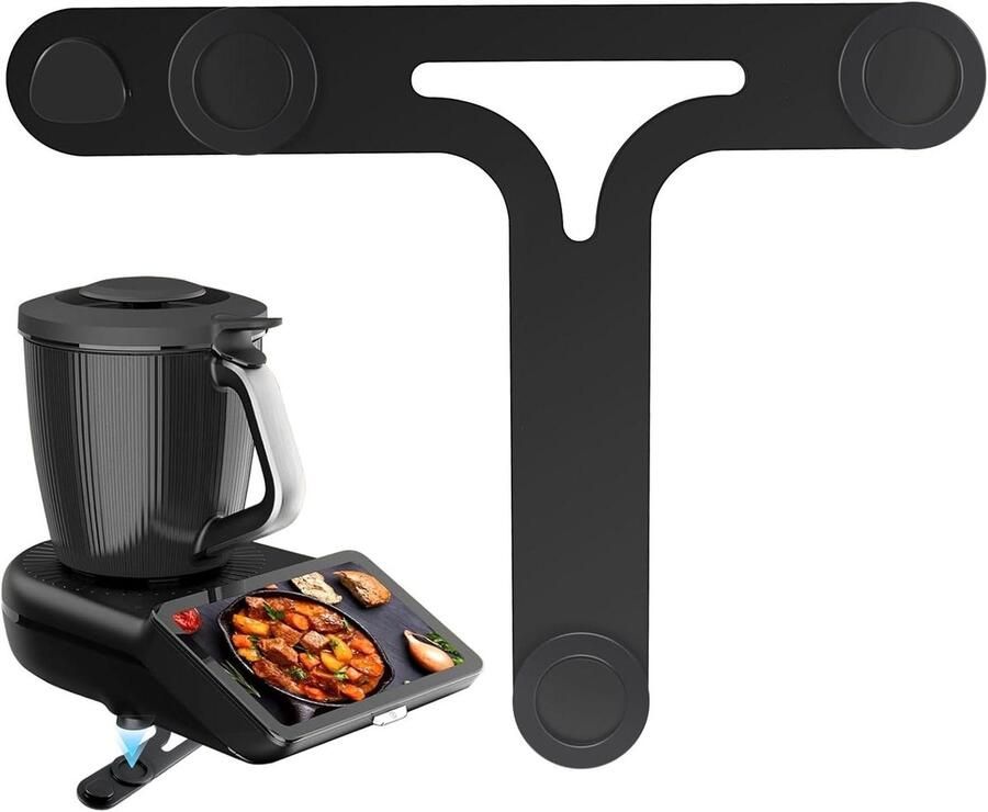 Thermomix TM7 Accessoire Keukenmachine Plank Apparaat Verplaatsen Geïntegreerde Spatelhouder 29 x 24 cm Zwart