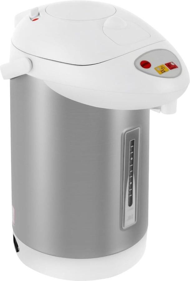 Thermopot Roestvrij Staal Warmwaterdispenser Waterkoker Direct Warm Water Dubbele Veiligheidsbescherming 3 Liter Zilver Wit