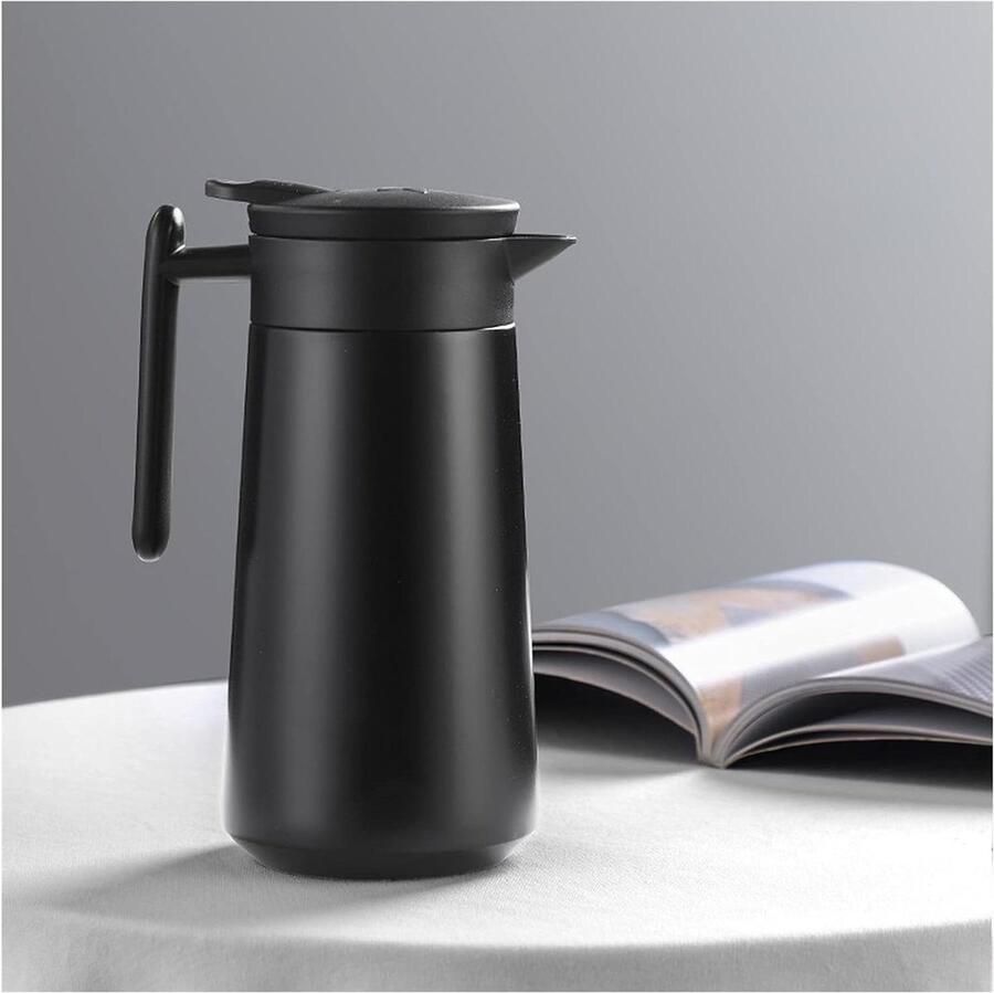 Thermos Koffiekan Isolatiekan Waterkoker Dranken Warm Houden Roestvrij Staal 860ml Grijs