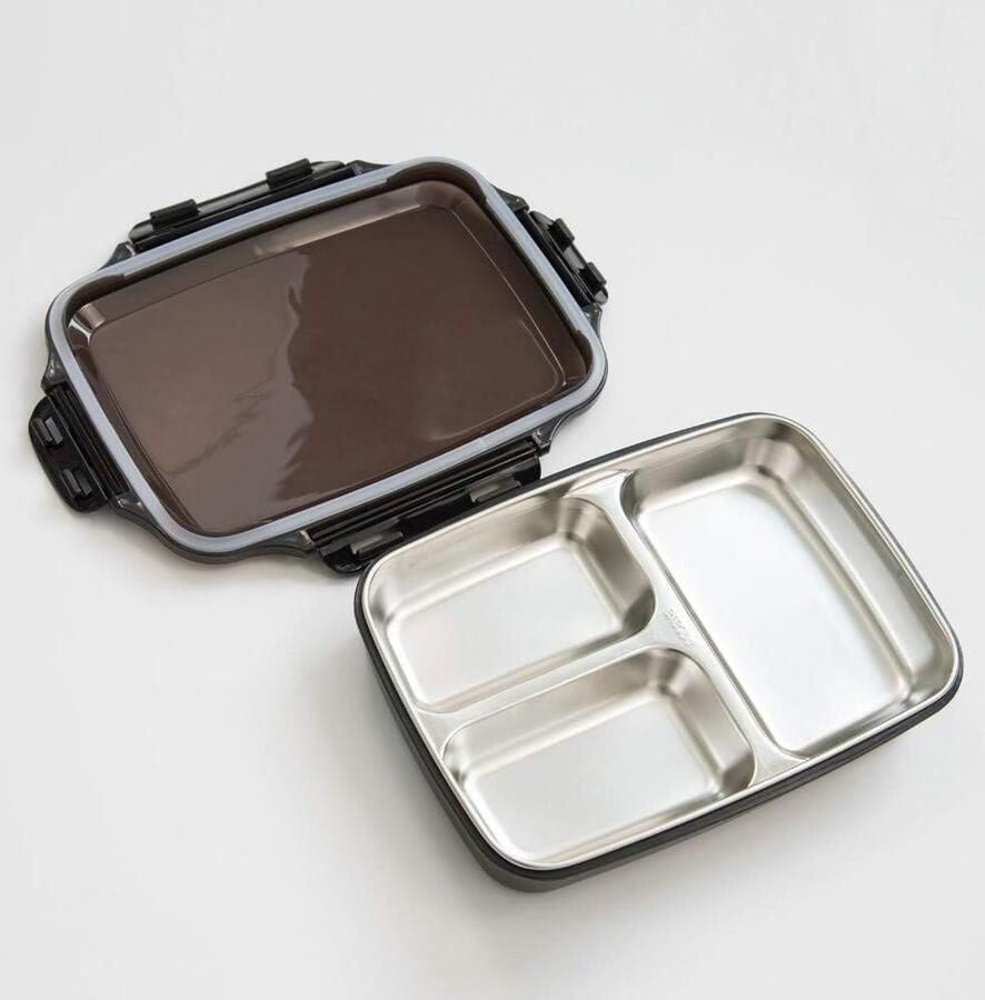 Thermos Lunchbox Voedselcontainer Warmhoudbox Lunch Meenemen Lekvrij Ontwerp 1500 Grams Bruin