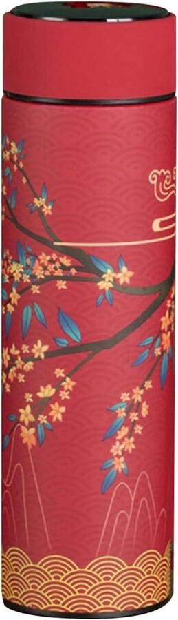 Thermosbeker Slimme Mok Drinken Warm Houden LED Temperatuur Display 1.5 Liter Rood