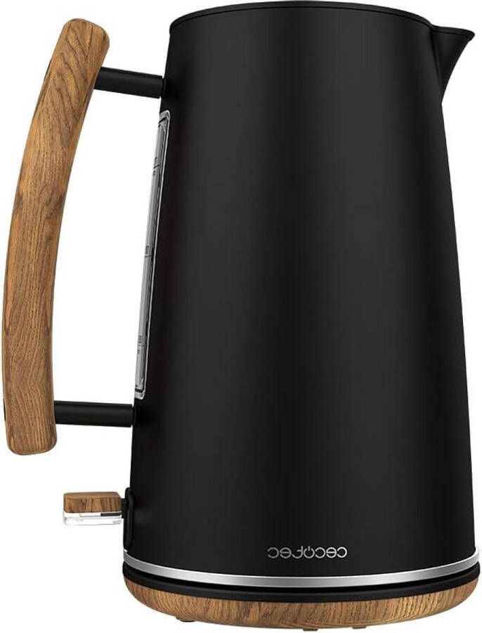 ThermoSense 400 Zwart Houten Waterkoker 3000W 17 Liter Roestvrij Staal BPA-vrij 360º Roterende Basis