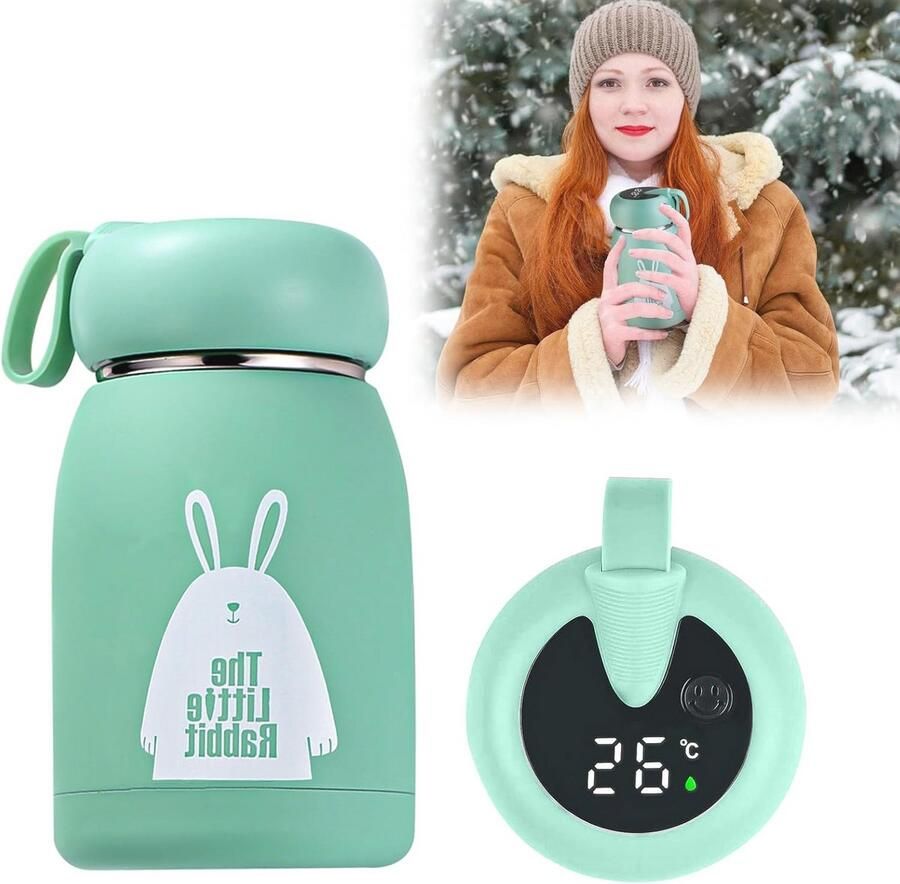 Thermosfles voor Kinderen 320 ml Vacuüm Geïsoleerde Drinkfles met Led-Touchscreen Temperatuurweergave