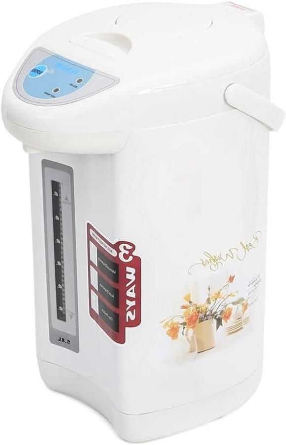 Thermoskan Waterkoker Heetwaterdispenser Direct Heet Water Eenvoudige Knopbediening 4 Liter Wit